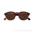 Customized Designer Inspired Brown Round Brand Cool Cute Women Sunglasses Acetate